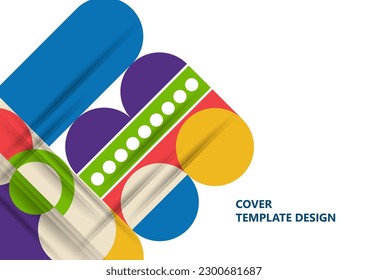 Modern laconic geometric composition for cards, heading, invitation, poster, social networks, publications after publication. Vector illustration.