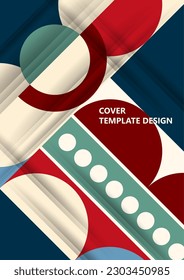 Modern laconic geometric composition for cards, heading, invitation, poster, social networks, publications after publication. Vector illustration.