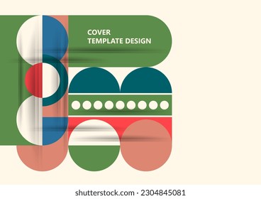 Composición geométrica laconica moderna para tarjetas, título, invitación, afiche, redes sociales, publicaciones después de la publicación. Ilustración vectorial.
