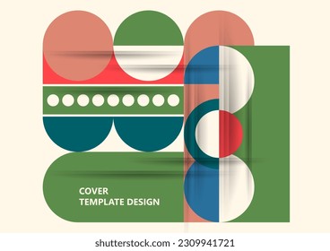 Modern laconic geometric composition for cards, heading, invitation, poster, social networks, publications after publication. Vector illustration.