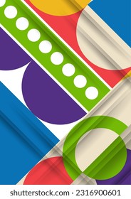Modern laconic geometric composition for cards, heading, invitation, poster, social networks, publications after publication. Vector illustration.