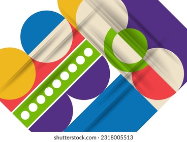 Composición geométrica laconica moderna para tarjetas, título, invitación, afiche, redes sociales, publicaciones después de la publicación. Ilustración vectorial.