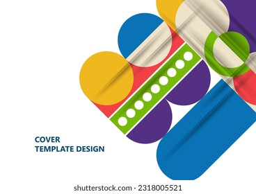 Composición geométrica laconica moderna para tarjetas, título, invitación, afiche, redes sociales, publicaciones después de la publicación. Ilustración vectorial.