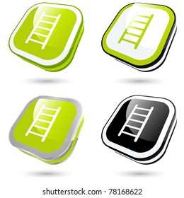 modern ladder sign collection in 3D