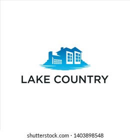 modern lake country logo design 