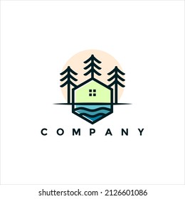 Modern Lake House Logo Design For Your Company Or Business