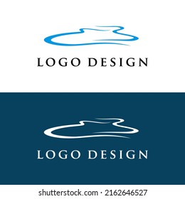 Modern Lake Logo Illustration Professional Brand Clip Art Vector