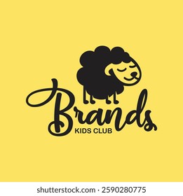 Modern Lamb And Sheep Logo Silhouette Design Illustration