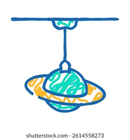 modern lamp ceiling doodle icon sketch vector. modern lamp ceiling sign. isolated symbol illustration