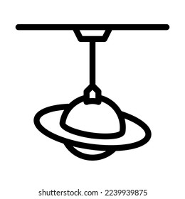 modern lamp ceiling line icon vector. modern lamp ceiling sign. isolated contour symbol black illustration