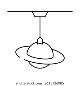modern lamp ceiling line icon vector. modern lamp ceiling sign. isolated contour symbol black illustration