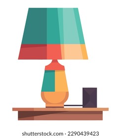 Modern lamp design illuminates isolated