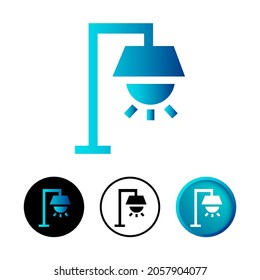 Modern Lamp Icon Illustration Flat Design