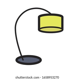 Un icono vectorial de lámpara moderno