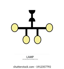 Vektorsymbol für moderne Lampen