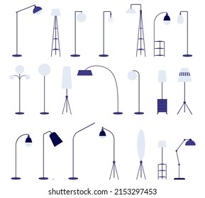 Modern lamps big set with different design shape and color for home and office and living room
