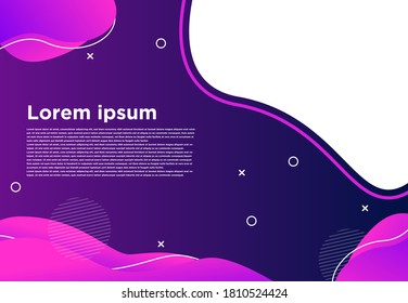 Modern landing page background with fluid illustration. eps 10