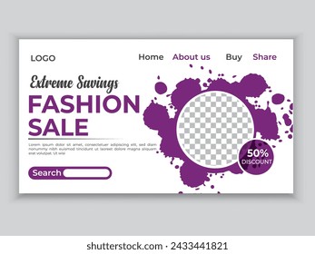 Modern landing page design for business website.