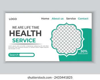 Modern landing page design for business website.