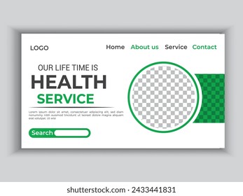Modern landing page design for business website.