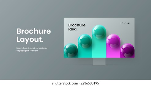 Modern landing page design vector concept. Abstract desktop mockup web project template.