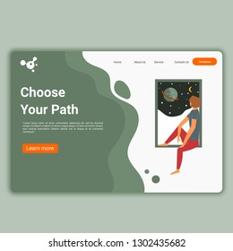 Modern landing page template design
