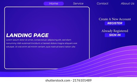 Modern Landing page template vector illustration, creative landing page vector illustration