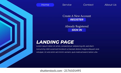 Modern Landing page template vector illustration, creative landing page vector illustration