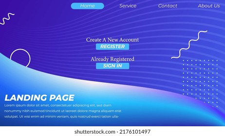 Modern Landing page template vector illustration, creative landing page vector illustration