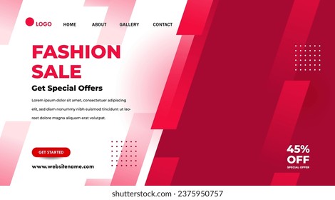 Moderne Landing Page Template. Vorlage für vertikale soziale Medien. Abstrakter Banner. Vorlage für die Landung von Seitendesign oder Website-Hintergrund