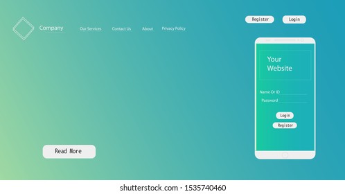 modern landing page vector design