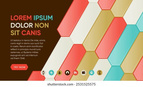 Modern landing page. Vector template