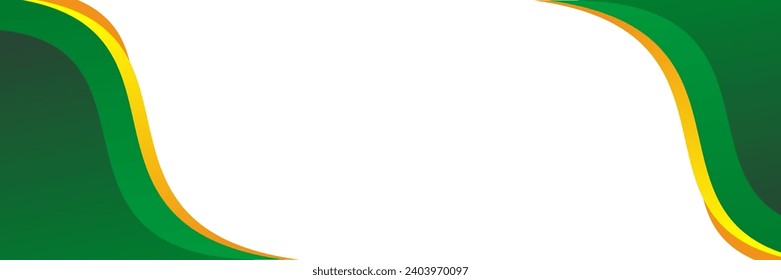 Modern landscape background in green, yellow combination with white space