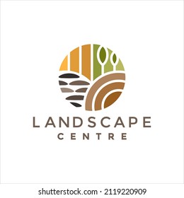 Modern landscape centre logo illustration design for your company or business