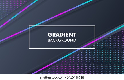 Modern Landscape Gradient Background Neon Light suitable for web banner, flyer, poster, cover