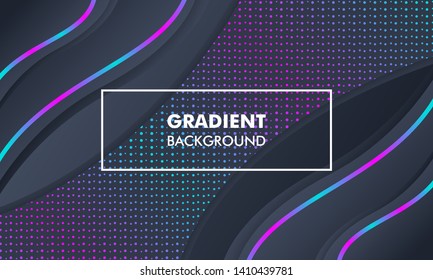 Modern Landscape Gradient Background Neon Light suitable for web banner, flyer, poster, cover
