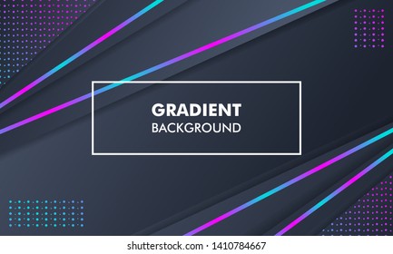 Modern Landscape Gradient Background Neon Light suitable for web banner, flyer, poster, cover