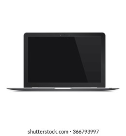 Modern Laptop with blank screen