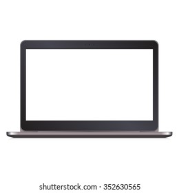 Modern Laptop with blank screen, Mockup for responsive design presentation