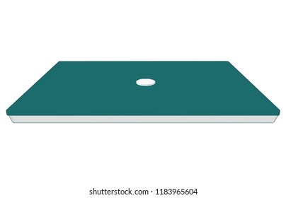 Modern Laptop Closed perspective angle illustration vector art camera view detailed artwork front angle