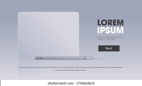 modern laptop in closed and top view realistic mockup gadgets and devices concept horizontal copy space vector illustration