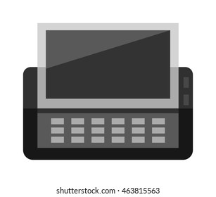 Modern laptop computer isolated on white background vector