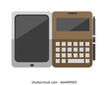Modern laptop computer isolated on white background vector