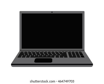 Modern laptop computer isolated on white background vector