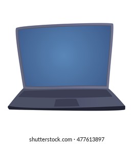 Modern laptop computer isolated on white background vector