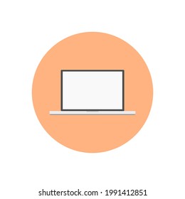 vector de icono de PC portátil moderno para dispositivo de tecnología.