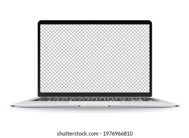 Modern laptop with empty screen. You can place your design  