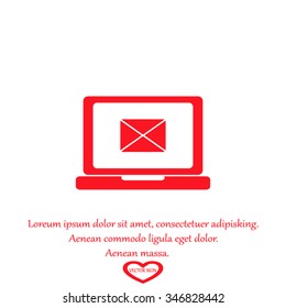 Modern Laptop and envelope