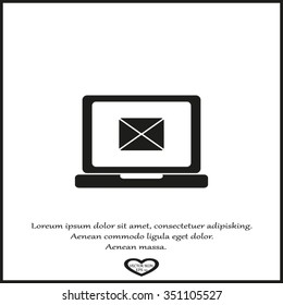 Modern Laptop and envelope
