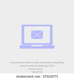 Modern Laptop and envelope